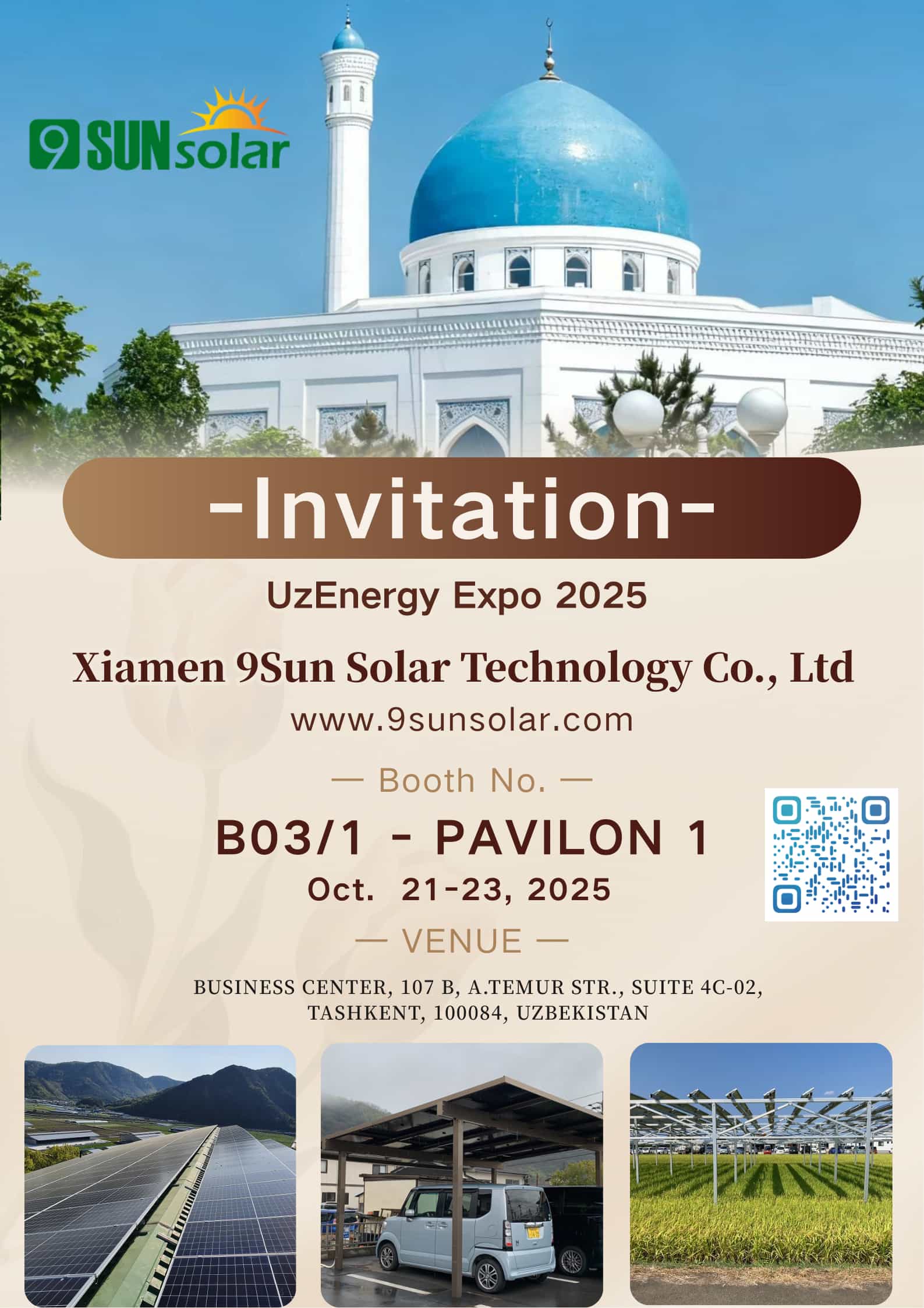 Press Release: 9Sun Solar Invites You to UzEnergy Expo 2025 in Uzbekistan