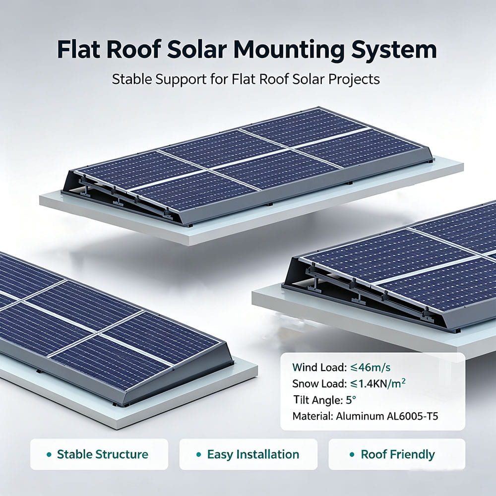 Closed Solar Panel Roof Mounts