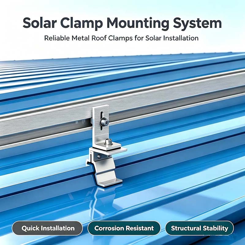 Clamp + Rail Solar Mounting: The Non-Penetrating Solution for Reliable Metal Roof Installations